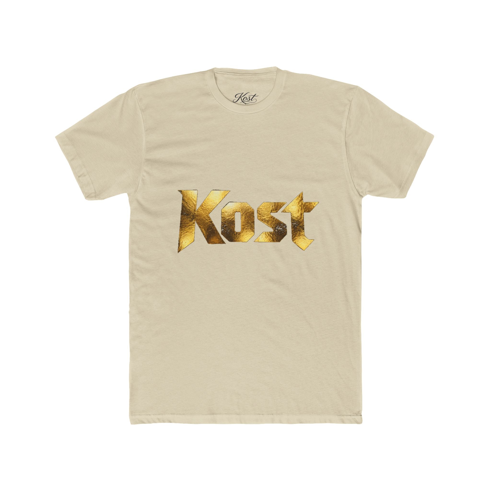 Kost Gold Logo Tee — Metallic Typography Graphic T-Shirt