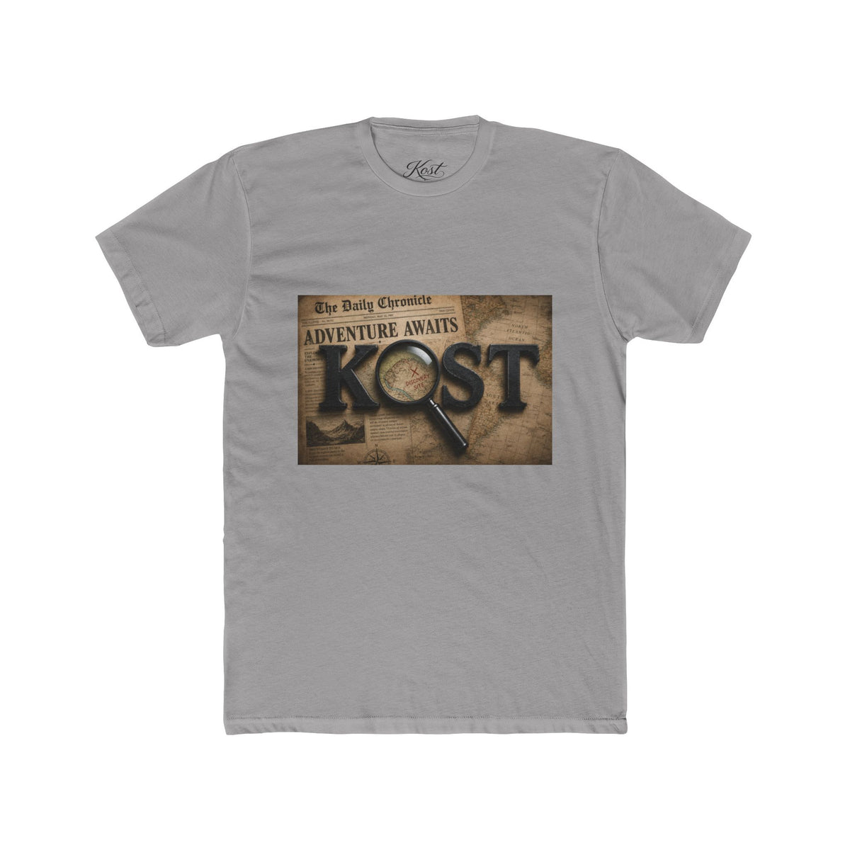 Adventure Awaits Kost T‑Shirt — Vintage Travel Exploration Graphic Tee