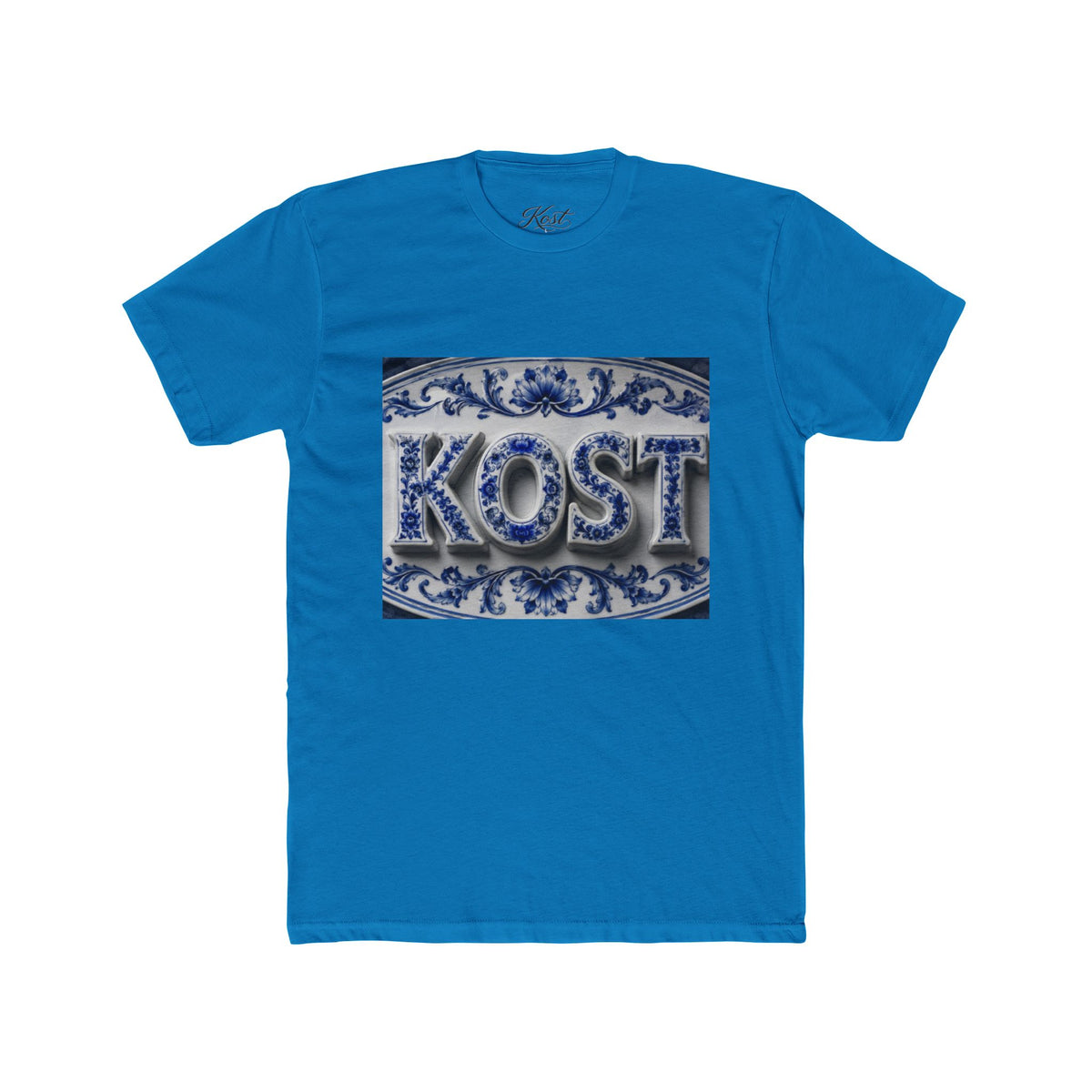 KOSTI Blue Ornamental Graphic T-Shirt