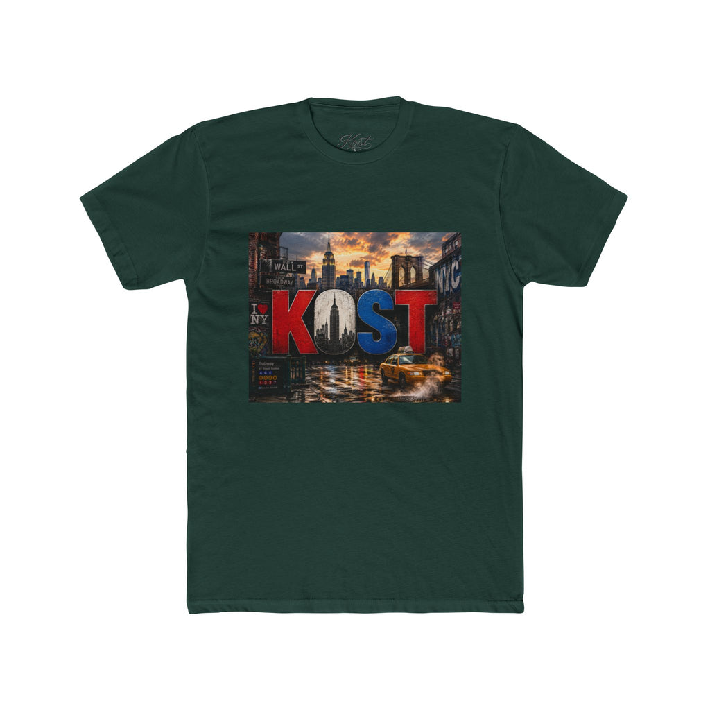 KOST Cityscape Graphic Tee — Red, White & Blue Urban Skyline T-Shirt