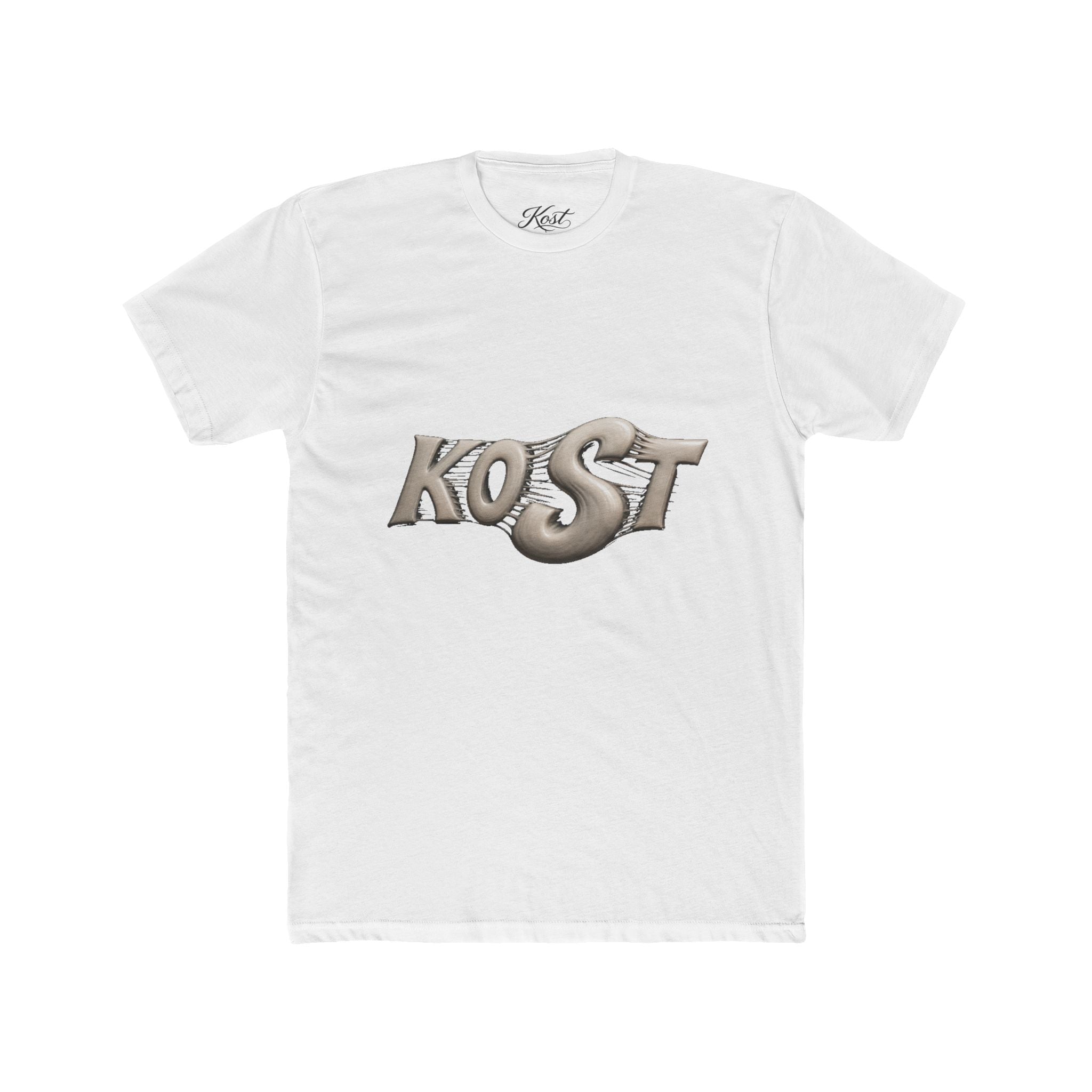 KOST Metallic Logo Tee - Retro Chrome Graphic T-Shirt