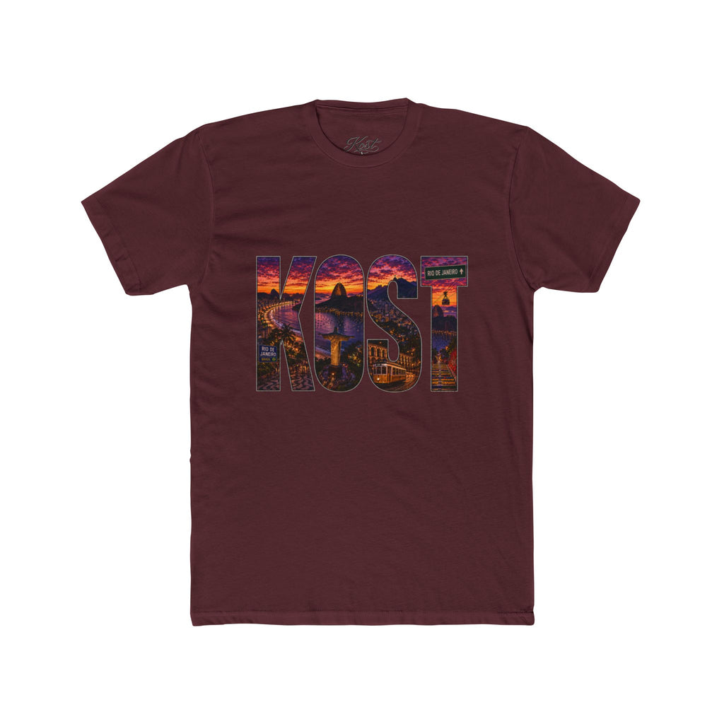 KOST Sunset Graphic Tee — Bold City Name Lettering T-Shirt