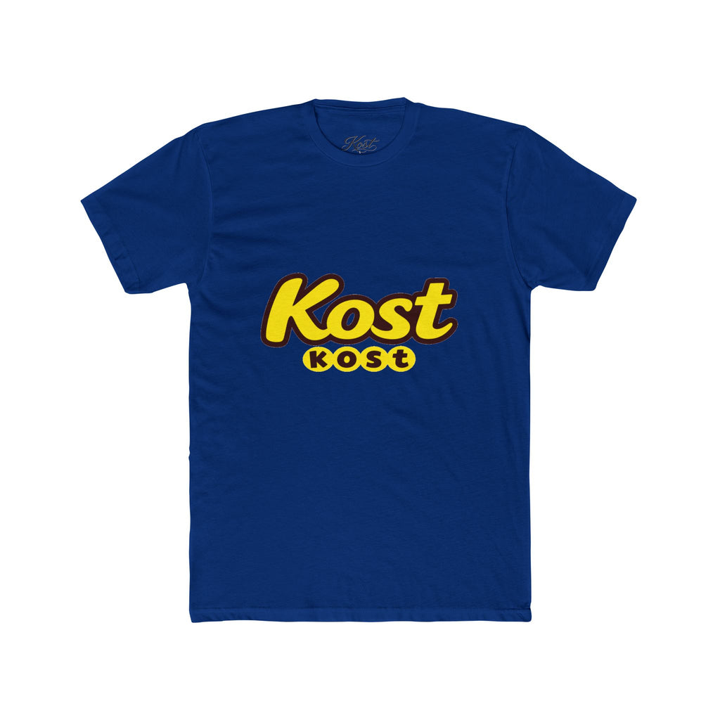 Kost Logo Tee — Retro Yellow Script Graphic T-Shirt