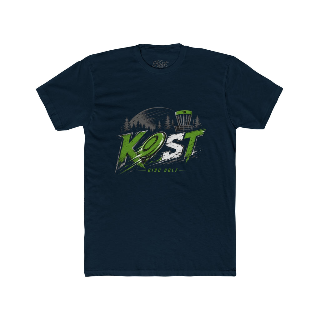 Disc Golf Tee — "K.O.T" Logo Shirt with Basket & Forest Graphic