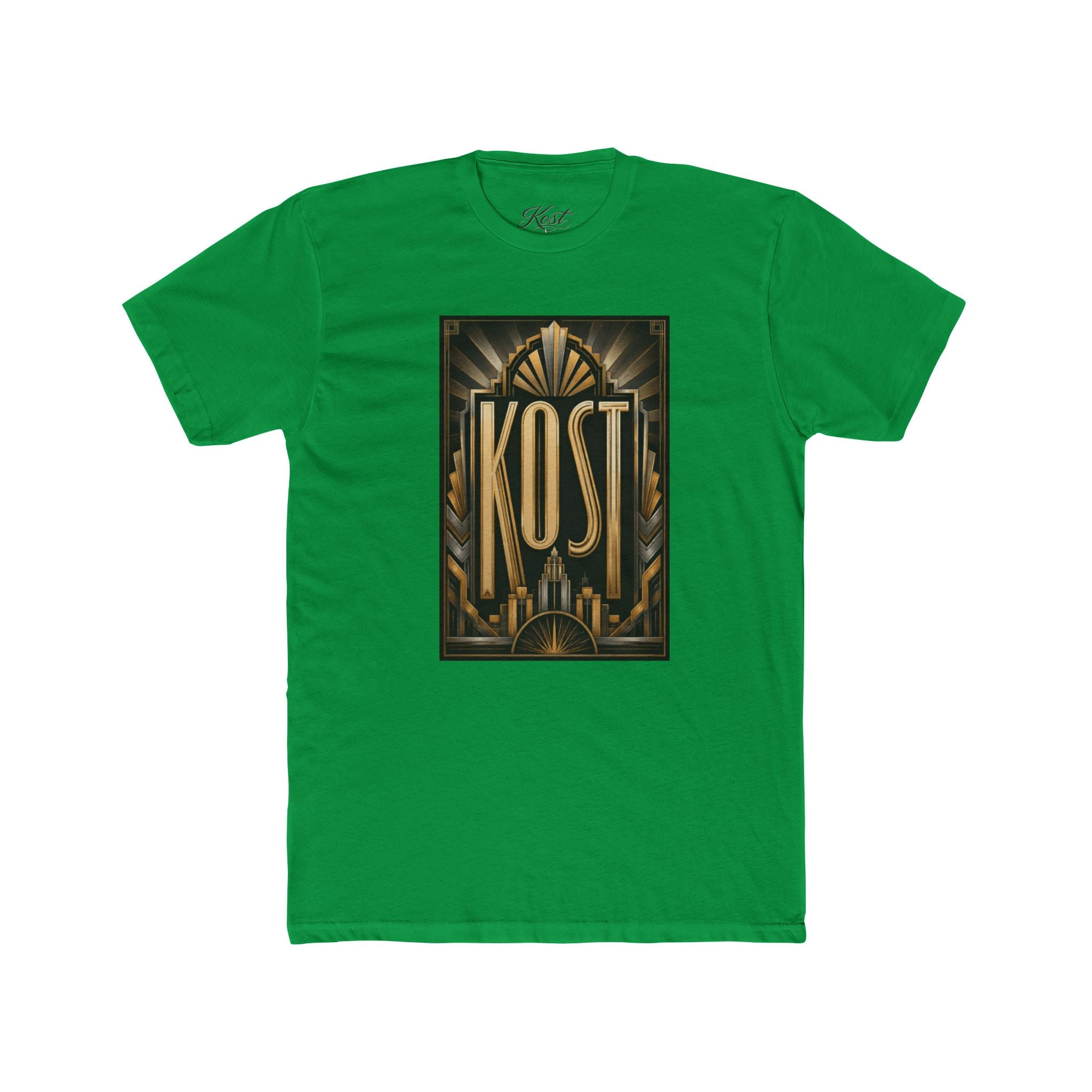 KOST Art Deco Graphic Tee — Vintage Gold Logo T-Shirt