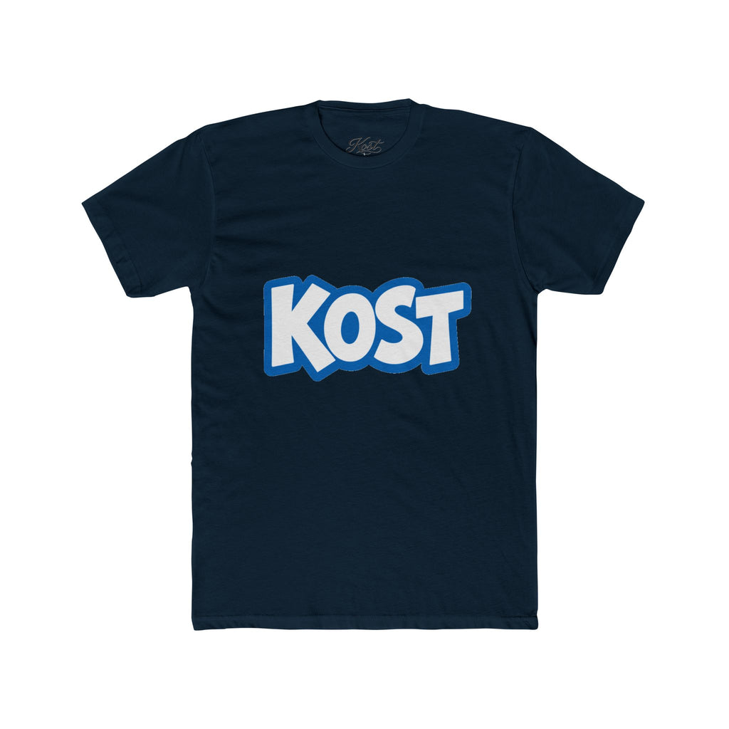 KOST Logo Tee - Bold Blue Graphic Cotton T-Shirt