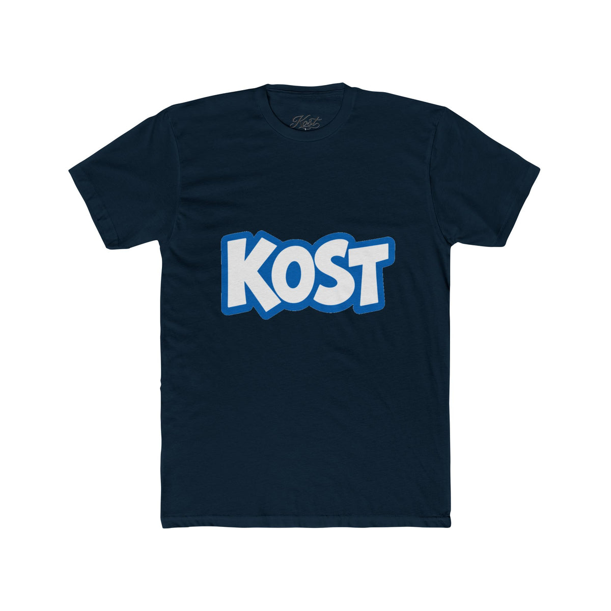 KOST Logo Tee - Bold Blue Graphic Cotton T-Shirt