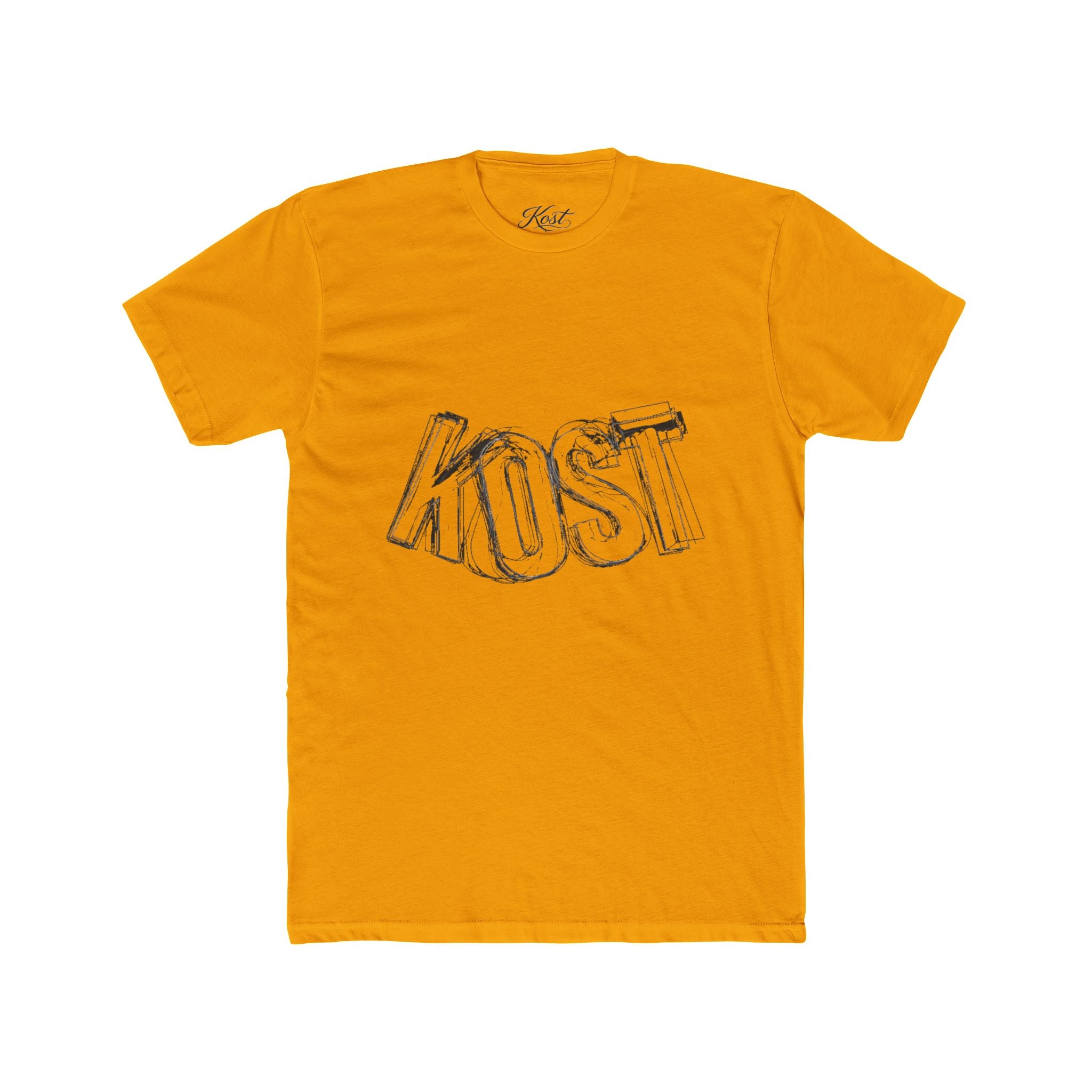 KOST Sketch Logo Tee — White Cotton Graphic T‑Shirt