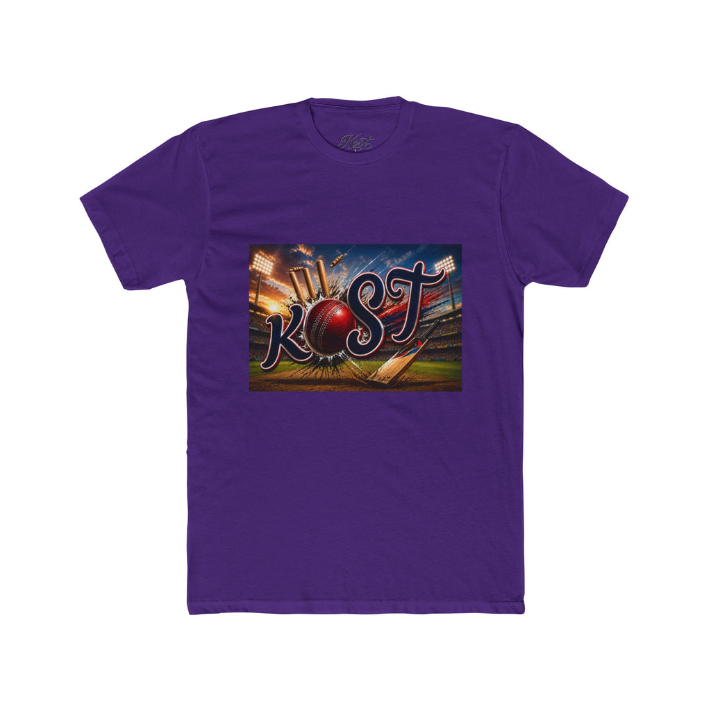 Rost Cityscape Crew Tee — Retro Neon Script Graphic T-Shirt