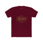 KOST Script Logo Tee — Elegant Gold Calligraphy Cotton T‑Shirt