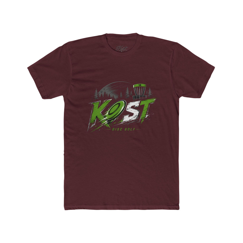 Disc Golf Tee — "K.O.T" Logo Shirt with Basket & Forest Graphic