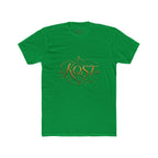 KOST Script Logo Tee — Elegant Gold Calligraphy Cotton T‑Shirt