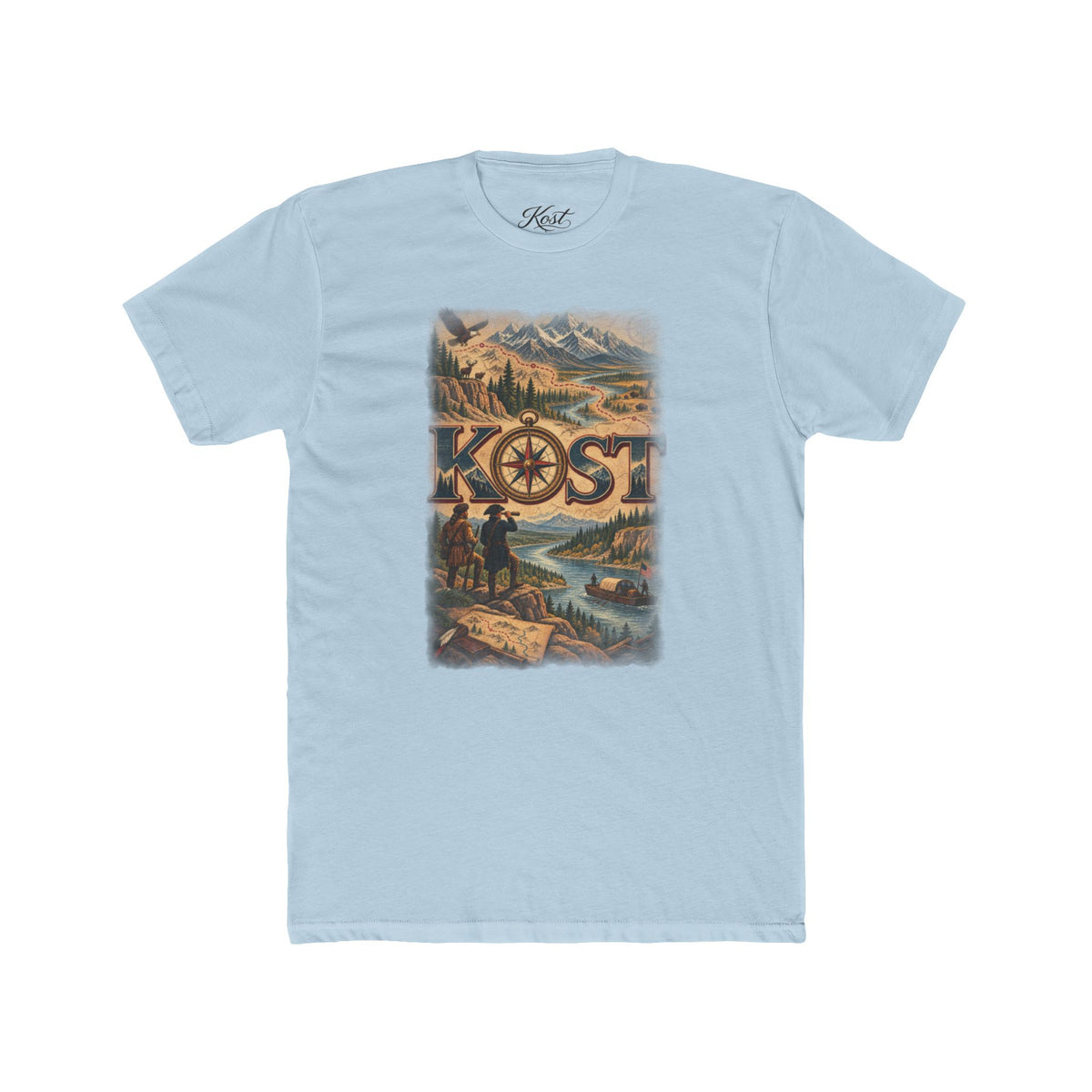 Kost Adventure Tee — Vintage Mountain River Travel Graphic T-Shirt