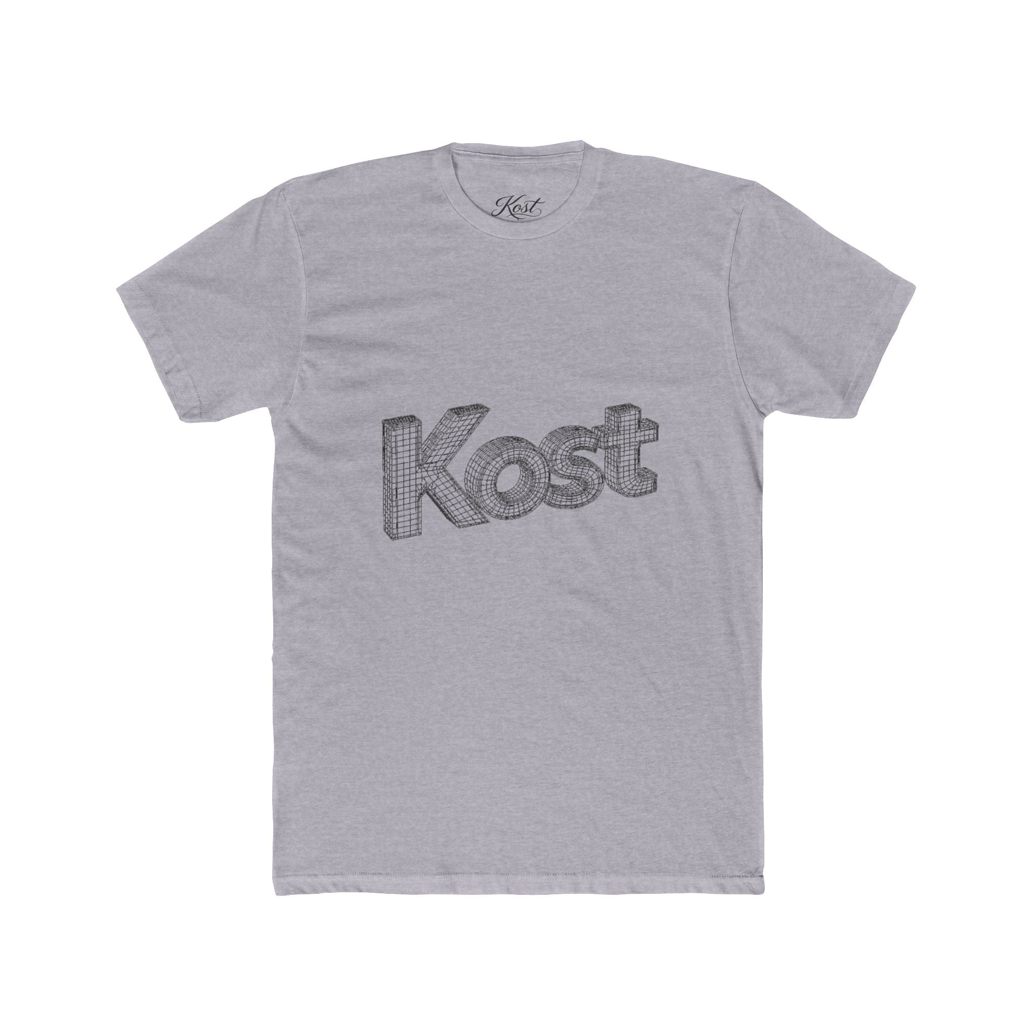 Kost 3D Script Tee — Vintage Wireframe Logo T-Shirt