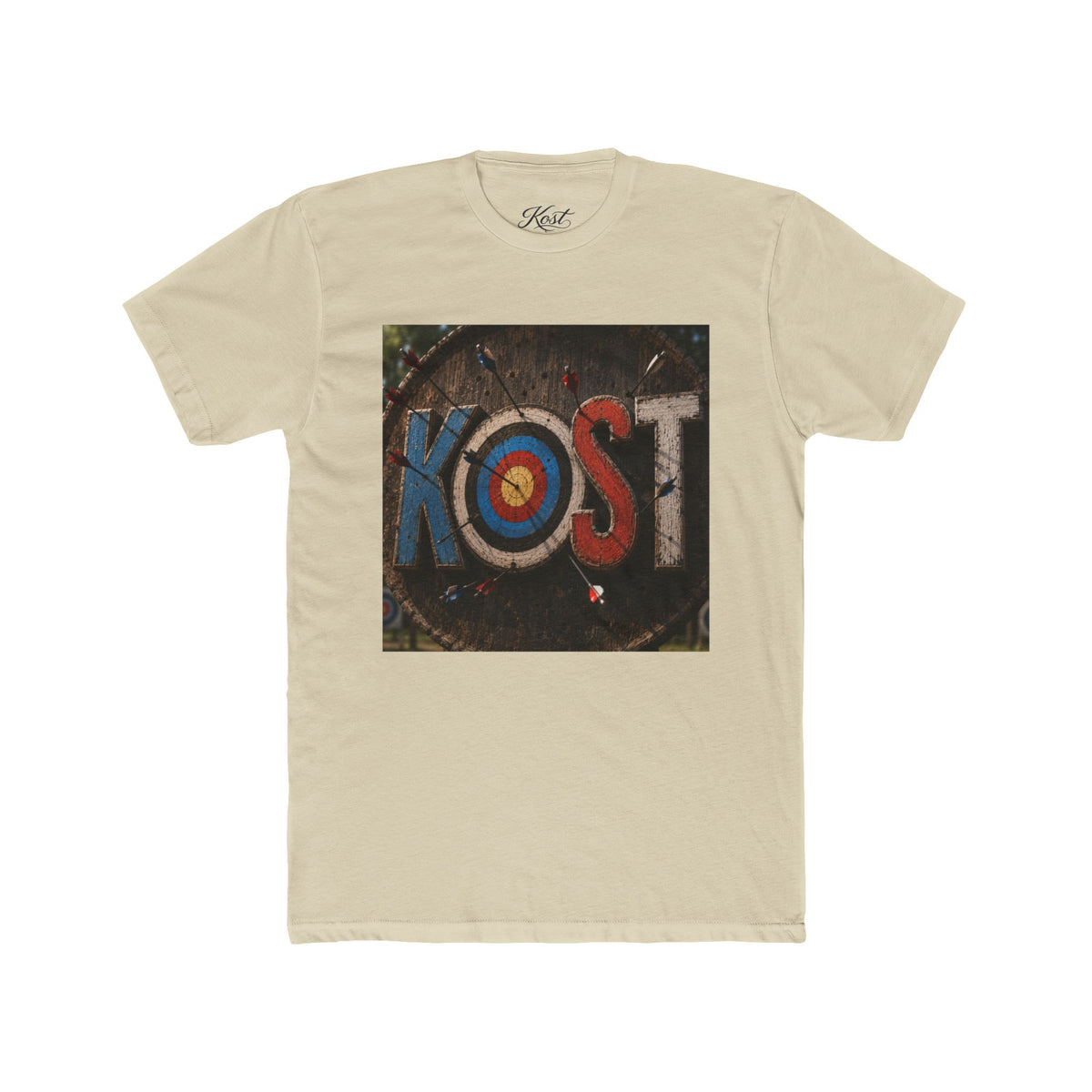 KOST Target Logo T‑Shirt — Retro Archery Bullseye Graphic Tee