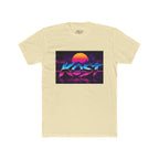Retro Sunset "ROST" Graphic Tee — 80s Vaporwave Palm Beach T-Shirt