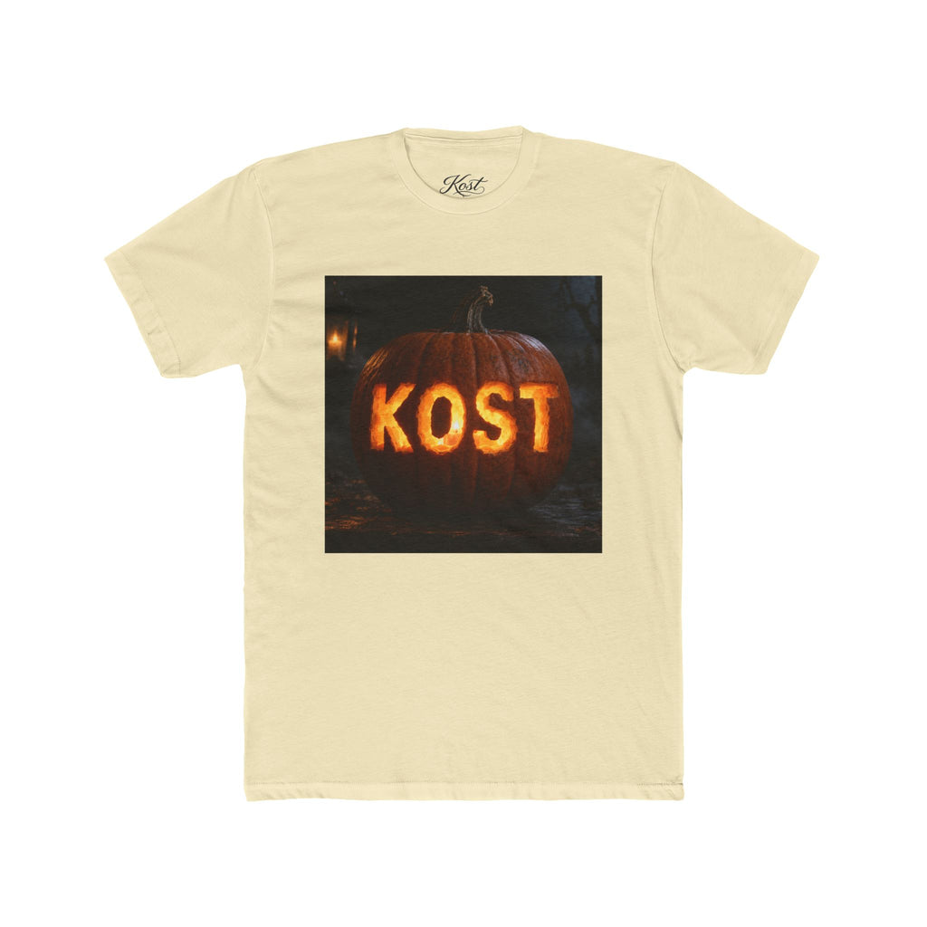 Pumpkin Carved 'KOST' Tee — Halloween Jack-O'-Lantern T-Shirt