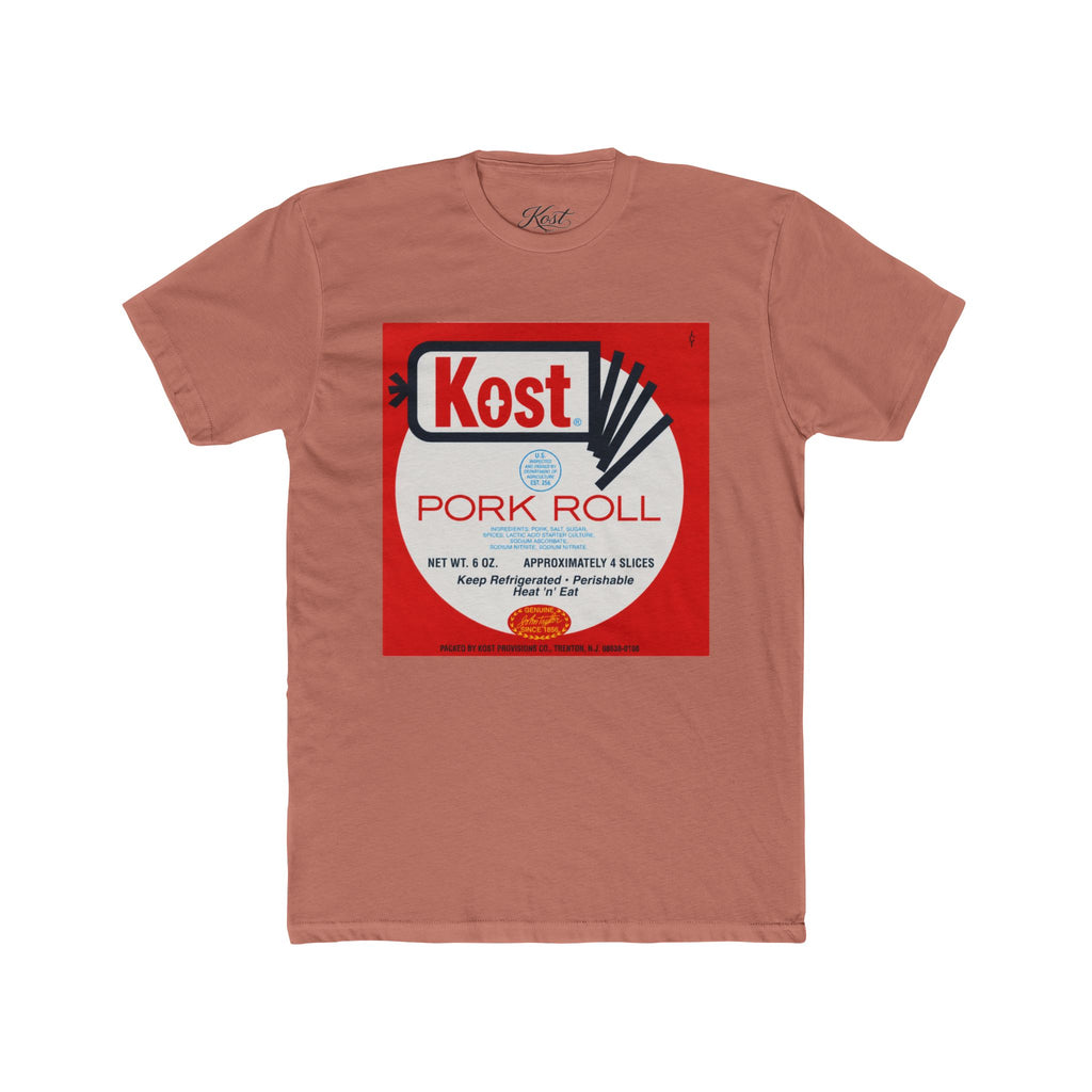 Pork Roll Graphic Tee — Retro 'Kost' Label Vintage Food Shirt