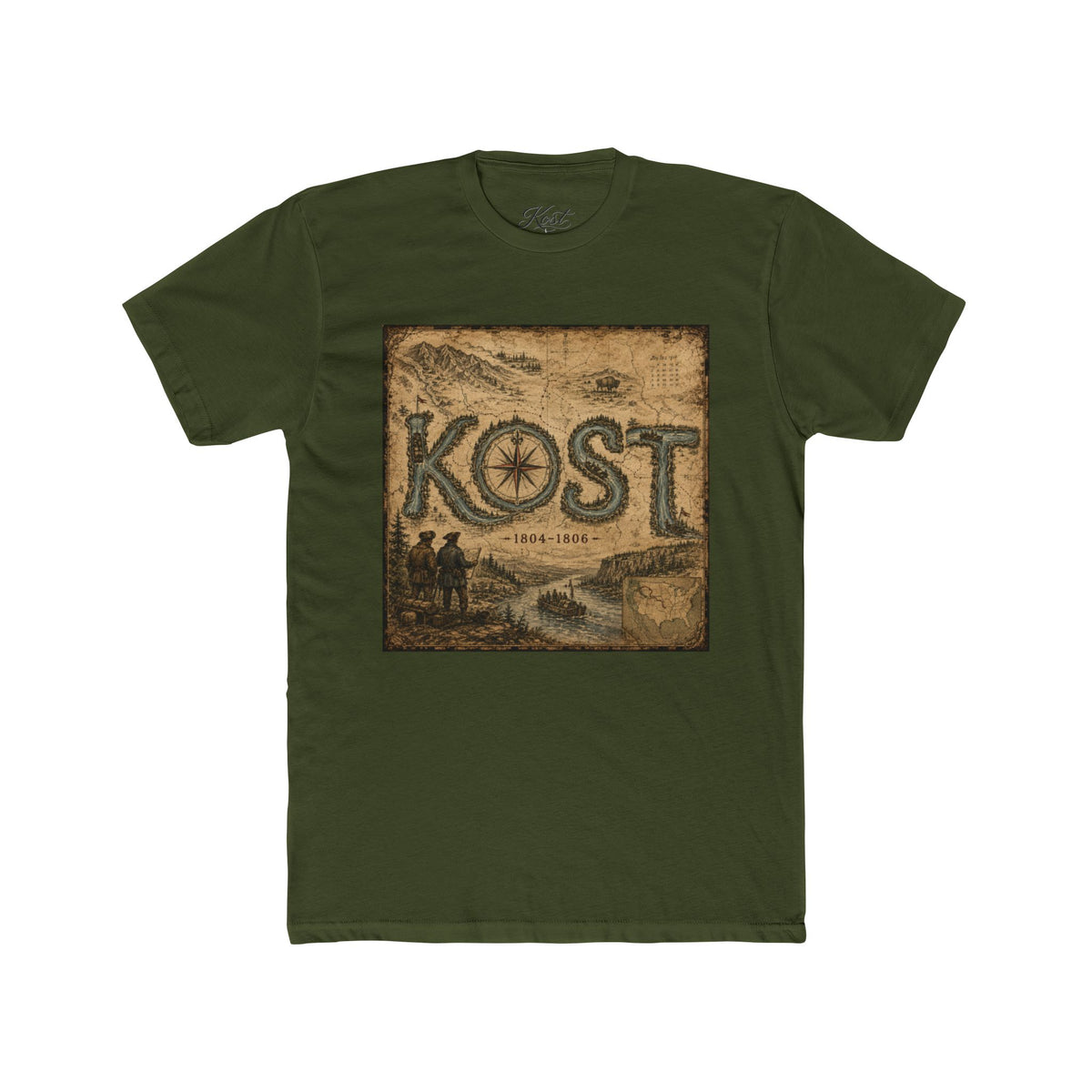 Vintage Compass 'KOST' Crew Tee - Nautical Adventure T-Shirt