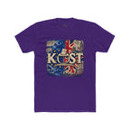 KOST Retro British-Inspired Graphic Tee — Vintage Union Jack Radio Design