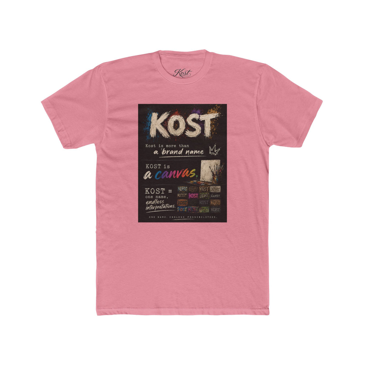 KOST Chalkboard Art T‑Shirt — Vintage Handwritten Graphic Tee