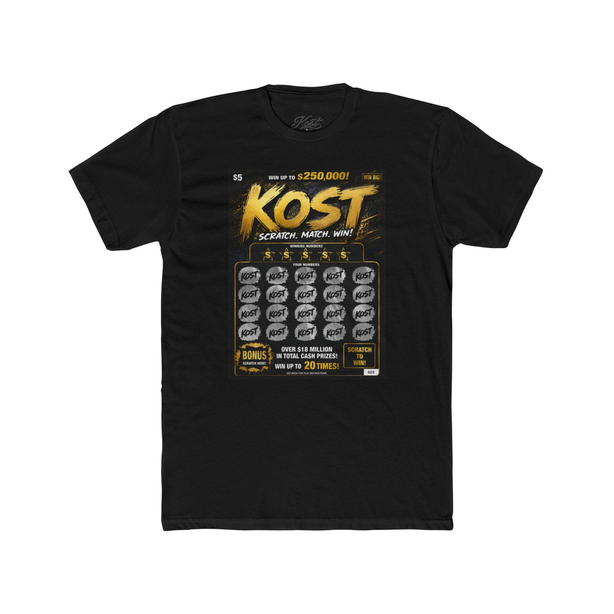 KOST Lottery Scratch-Off Tee — Vintage Game Ticket Graphic T-Shirt