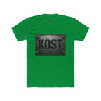 KOST Industrial Metal Plaque T‑Shirt — Vintage Steel Nameplate Tee
