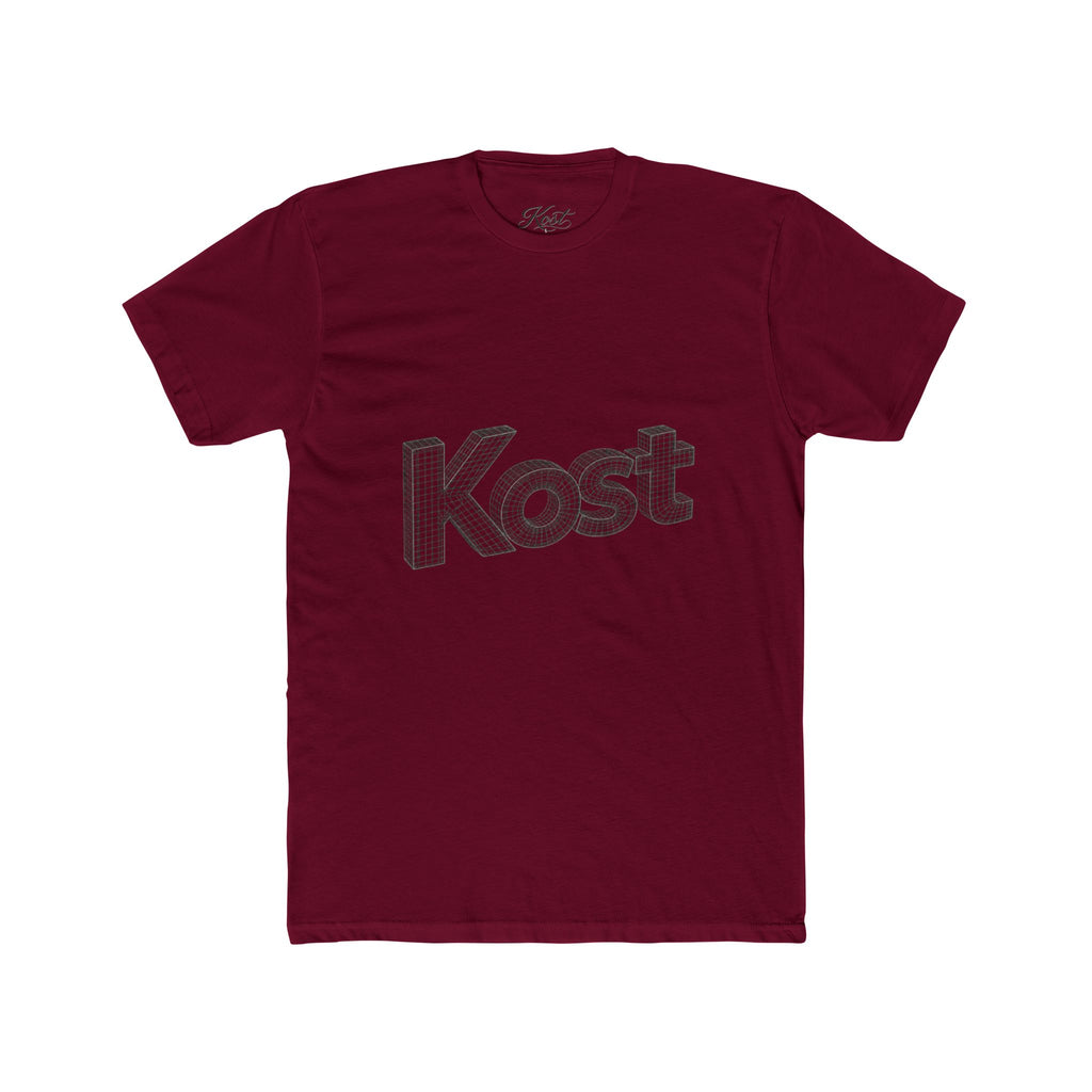 Kost 3D Script Tee — Vintage Wireframe Logo T-Shirt