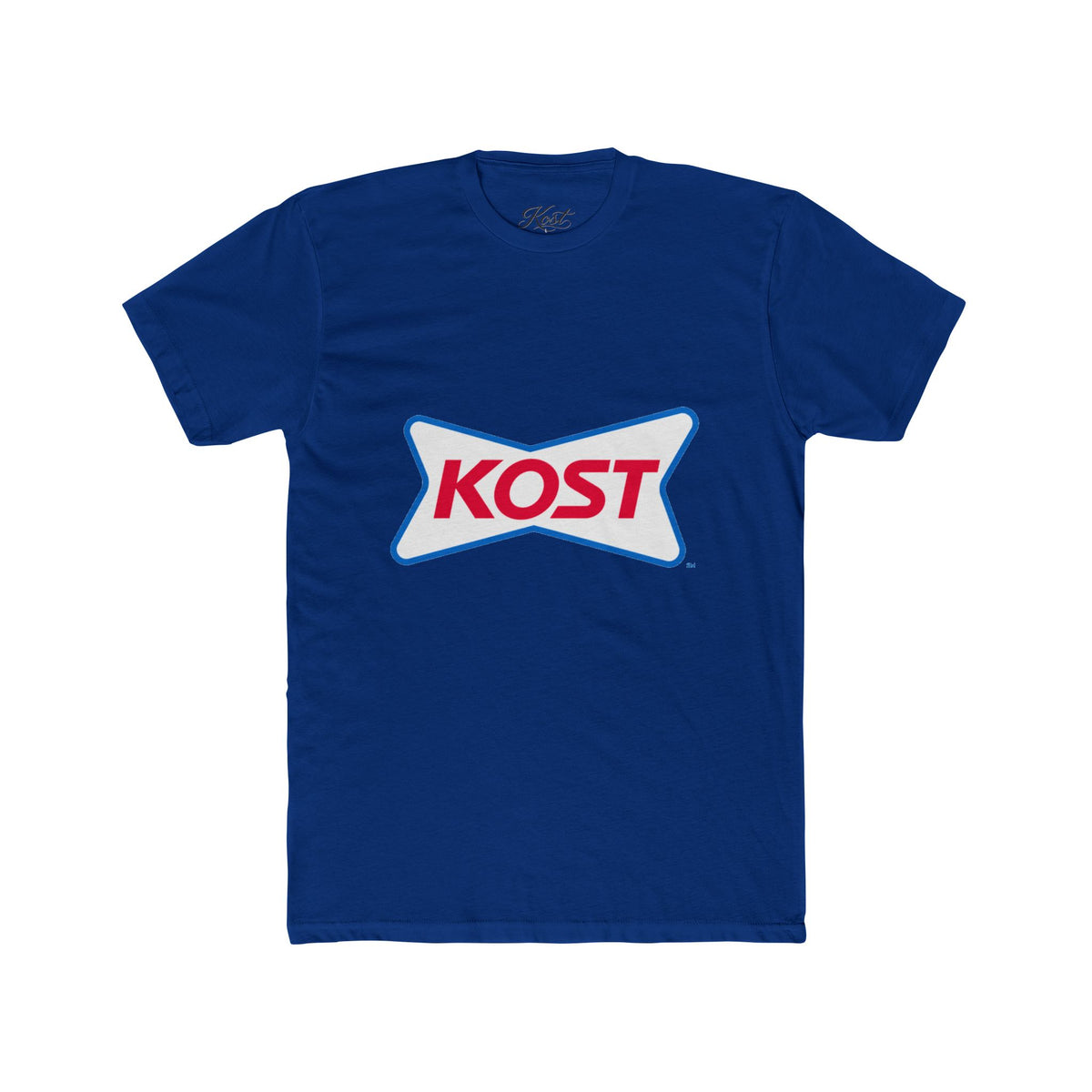 KOST Logo Tee — Retro Red & Blue Graphic T-Shirt