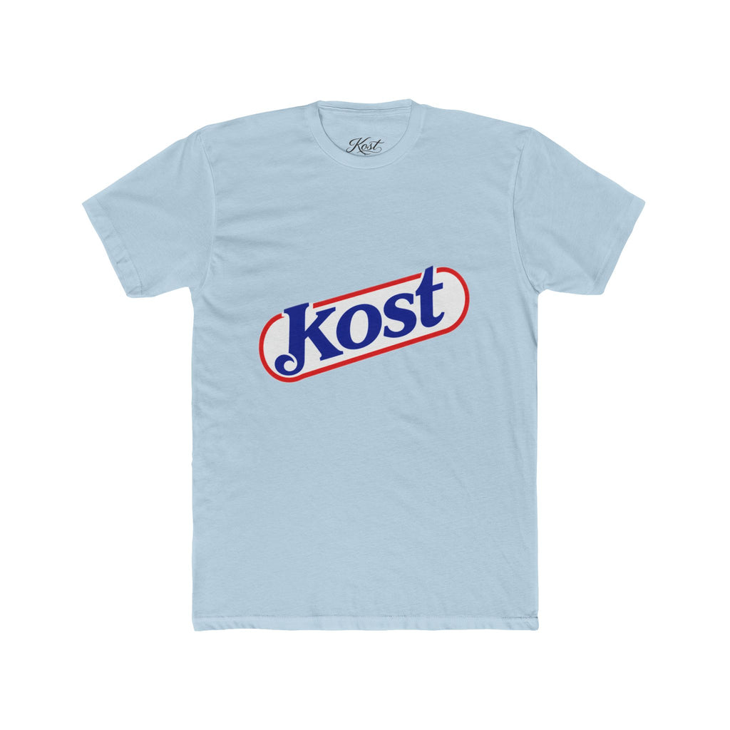 Kost Logo Tee — Retro Red & Blue Script T‑Shirt