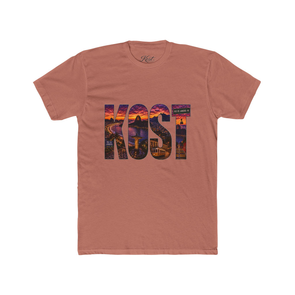 KOST Sunset Graphic Tee — Bold City Name Lettering T-Shirt