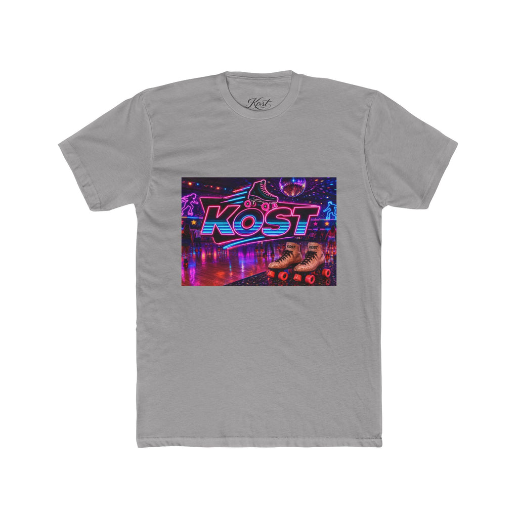 Retro Roller Disco Tee — “KOST” Neon Skate Graphic T-Shirt