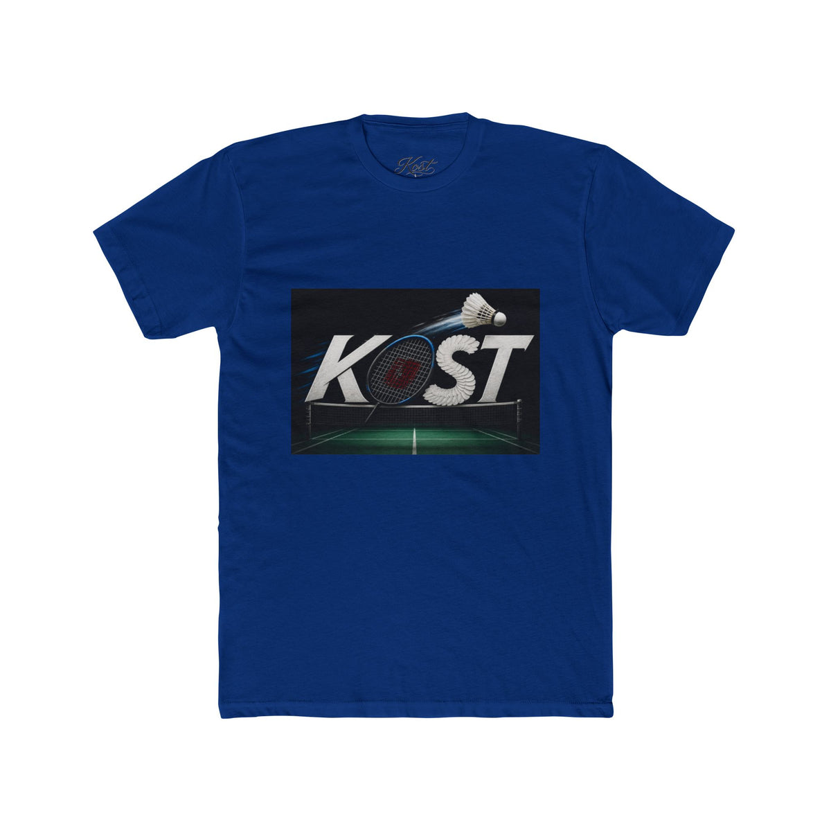 Badminton KOST Graphic Tee — Shuttlecock Court Logo T-Shirt