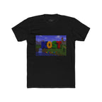 KOST Minecraft-Style Graphic Tee — Colorful Block Letter Landscape Shirt