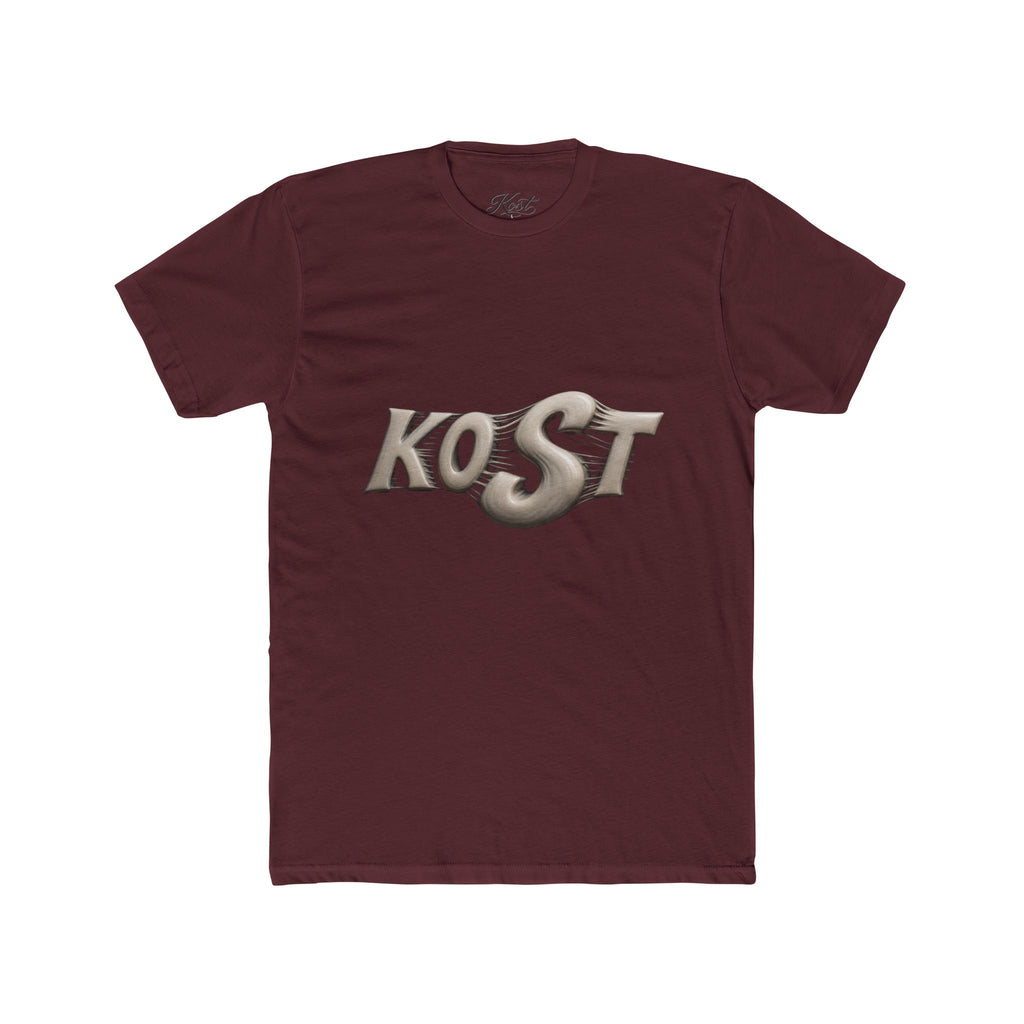 KOST Metallic Logo Tee - Retro Chrome Graphic T-Shirt