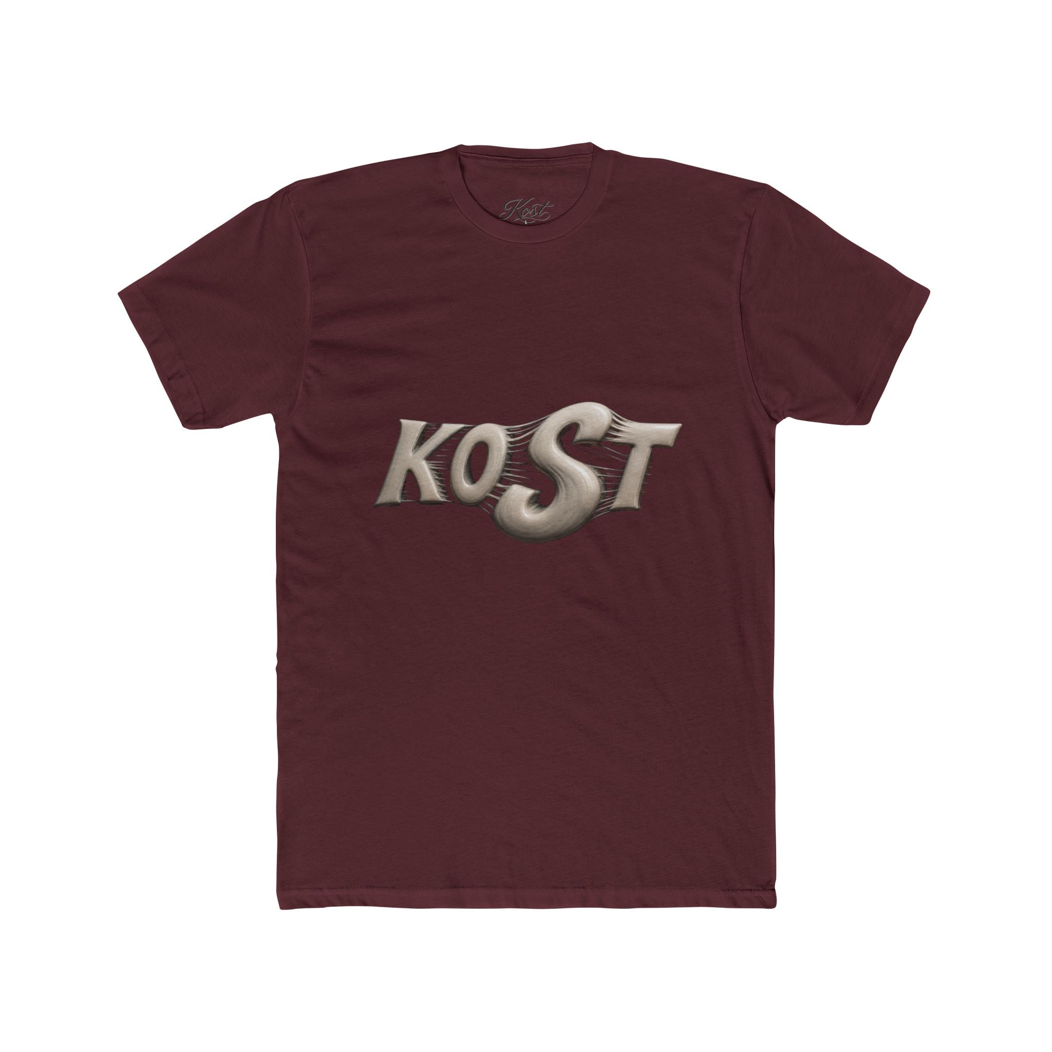 KOST Metallic Logo Tee - Retro Chrome Graphic T-Shirt