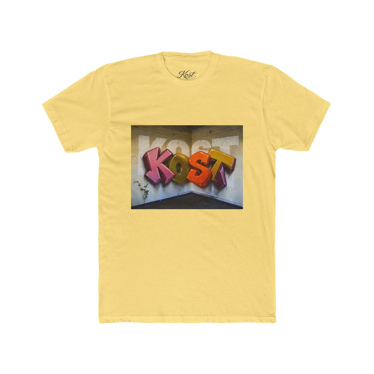 Graffiti "KOST" Street Art T‑Shirt — Bold Urban Lettering Tee