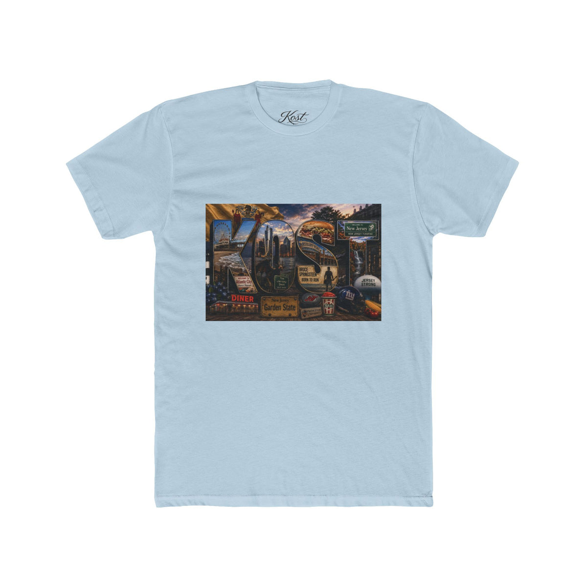 Vintage Route 66 Road Trip Tee — Retro Gas Station Collage T‑Shirt
