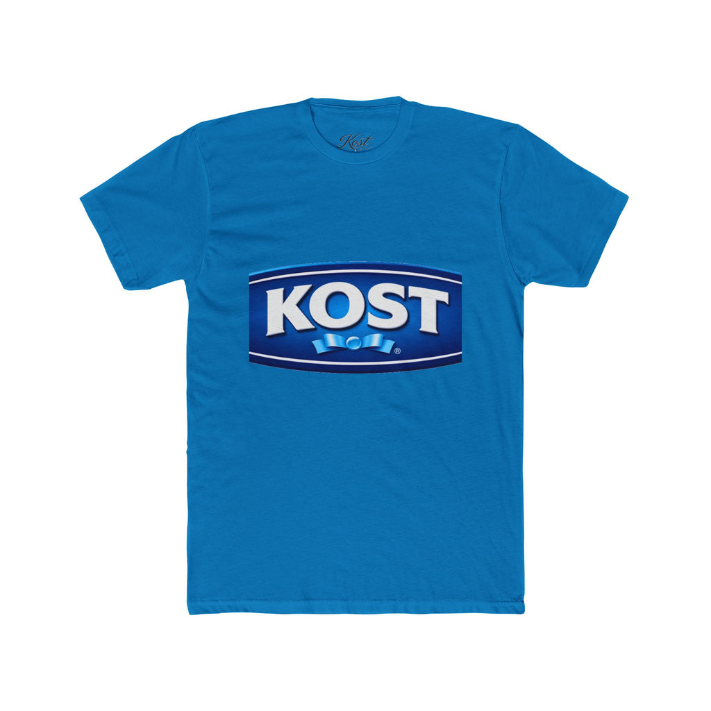 KOST Logo Crewneck T‑Shirt — Vintage Blue Brand Graphic Tee