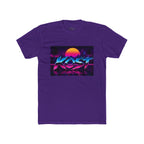 Retro Sunset "ROST" Graphic Tee — 80s Vaporwave Palm Beach T-Shirt