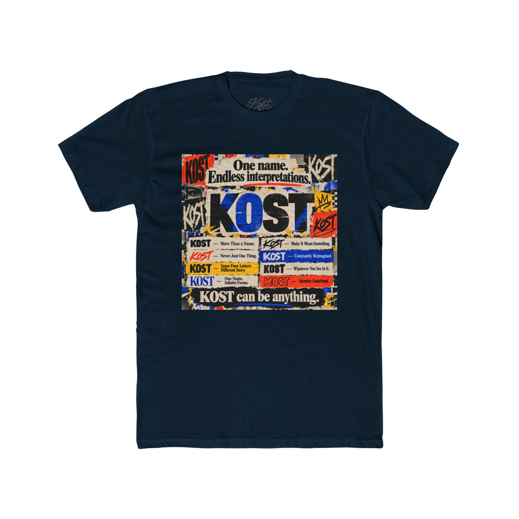 KOST Vintage Patchwork Tee — 'KOST' Collage Graphic Cotton T-Shirt