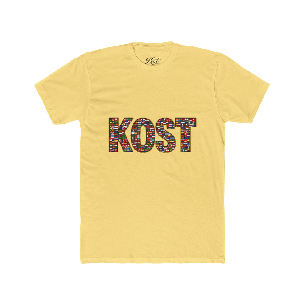 KOST Mosaic Lettered Tee — Colorful Graphic Crewneck T‑Shirt