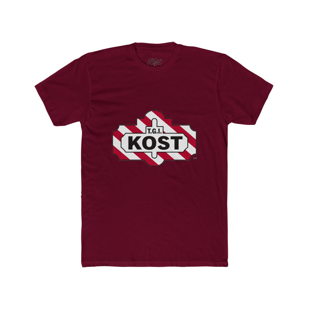 KOST Logo Tee — Retro Candy-Stripe Graphic T-Shirt