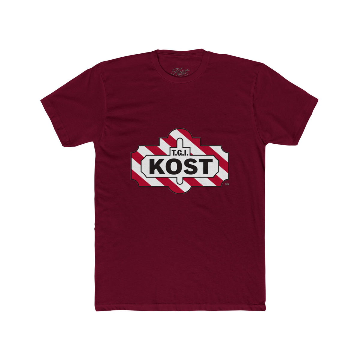 KOST Logo Tee — Retro Candy-Stripe Graphic T-Shirt