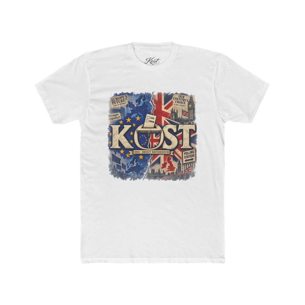 KOST Retro British-Inspired Graphic Tee — Vintage Union Jack Radio Design