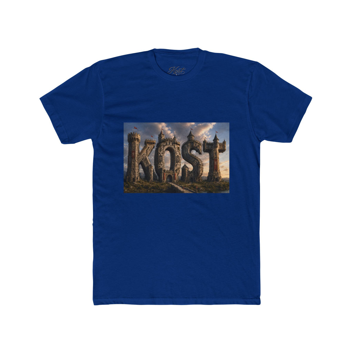 KOST Fantasy Stone Logo Tee — Epic Castle Adventure Graphic T-Shirt