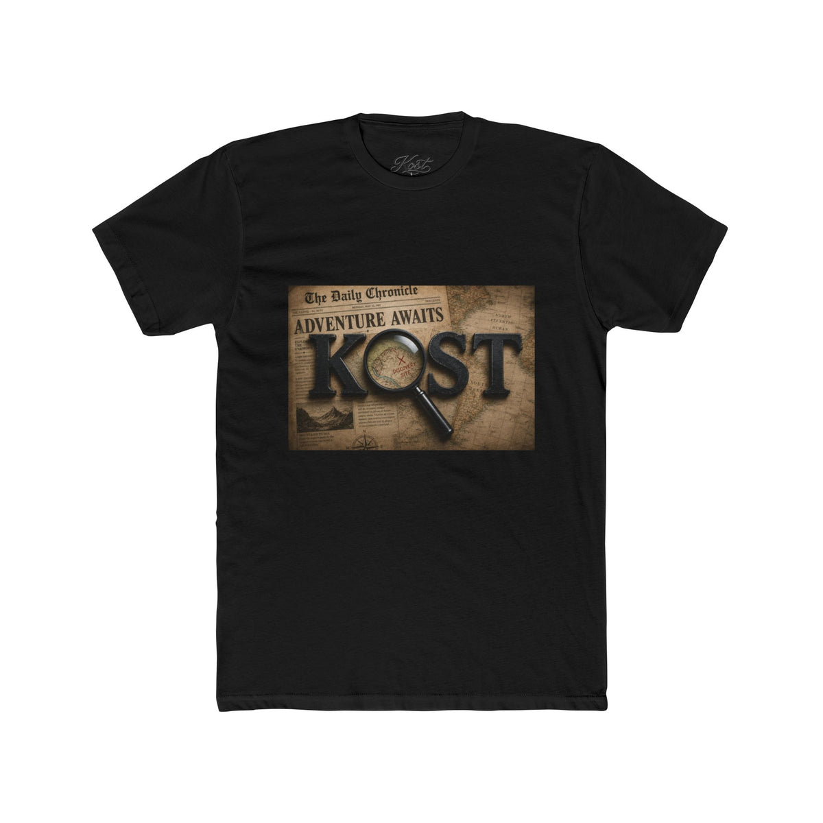 Adventure Awaits Kost T‑Shirt — Vintage Travel Exploration Graphic Tee