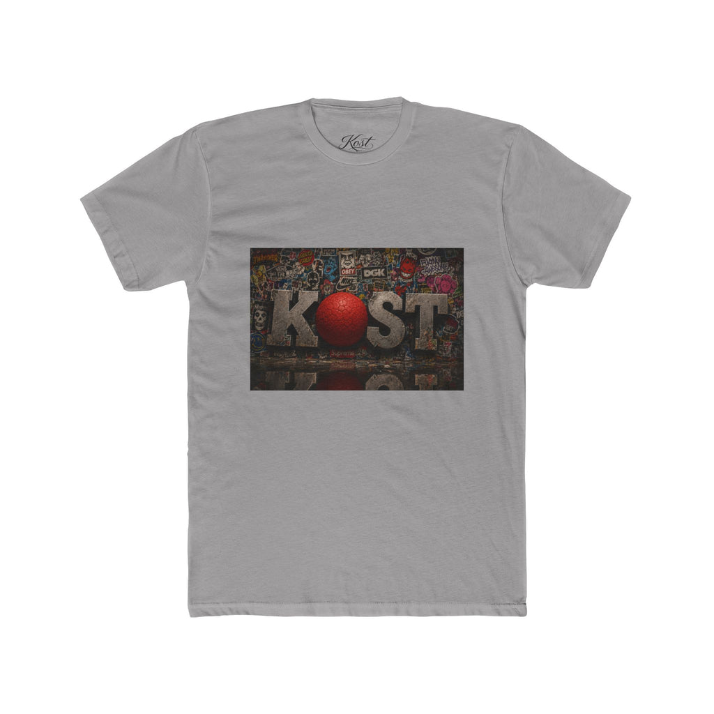 KØST Vintage Sticker Collage Tee — Red Heart Logo Graphic T‑Shirt