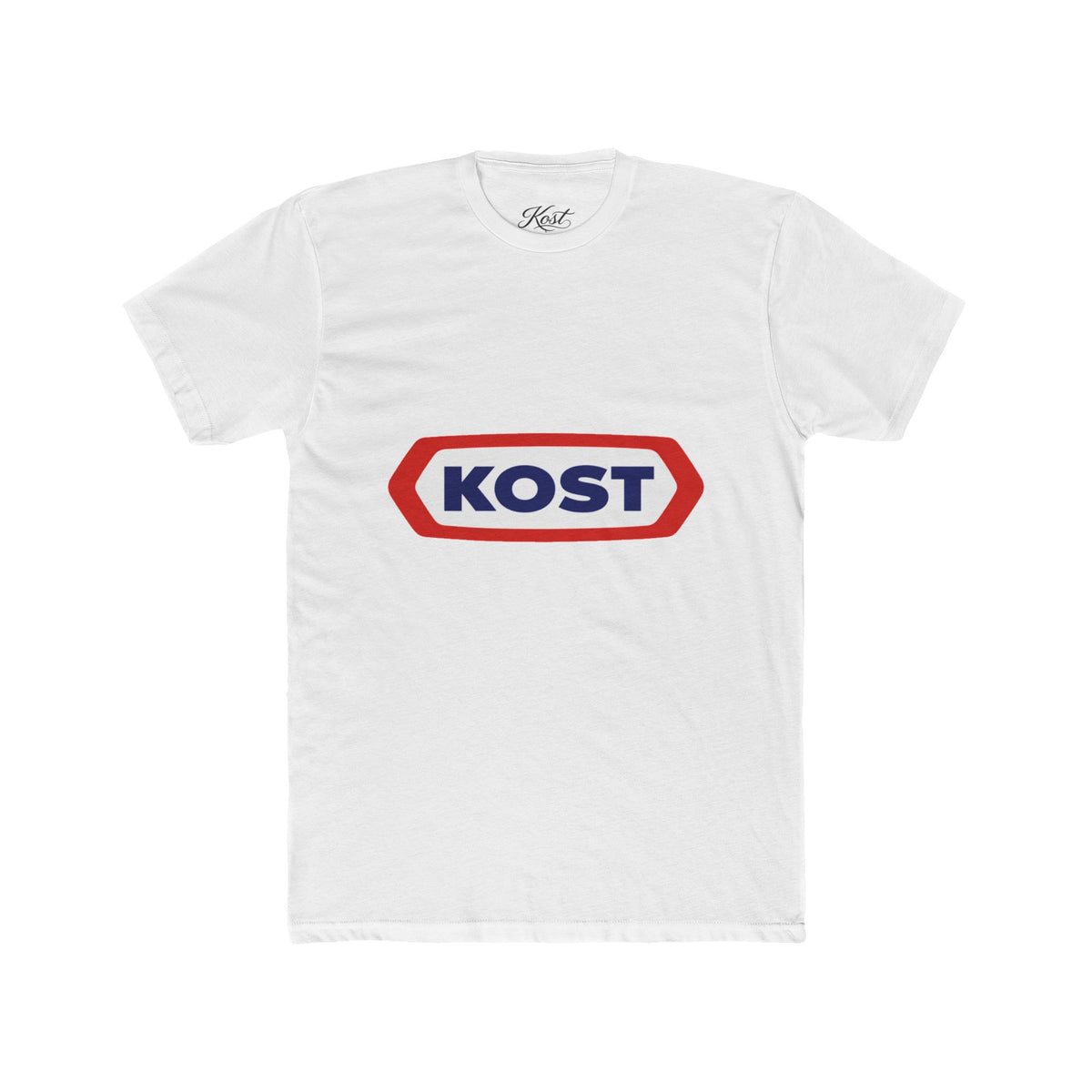 KOST Logo Tee — Retro Red & Blue Graphic T-Shirt