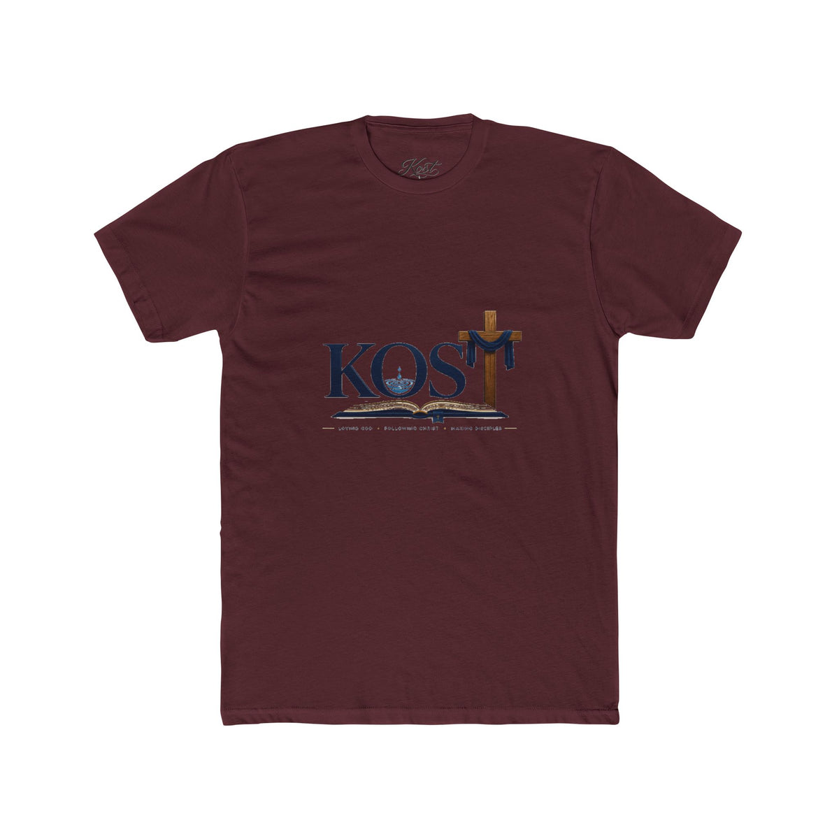 KOS Cross & Bible Tee - Christian Faith Graphic T-Shirt